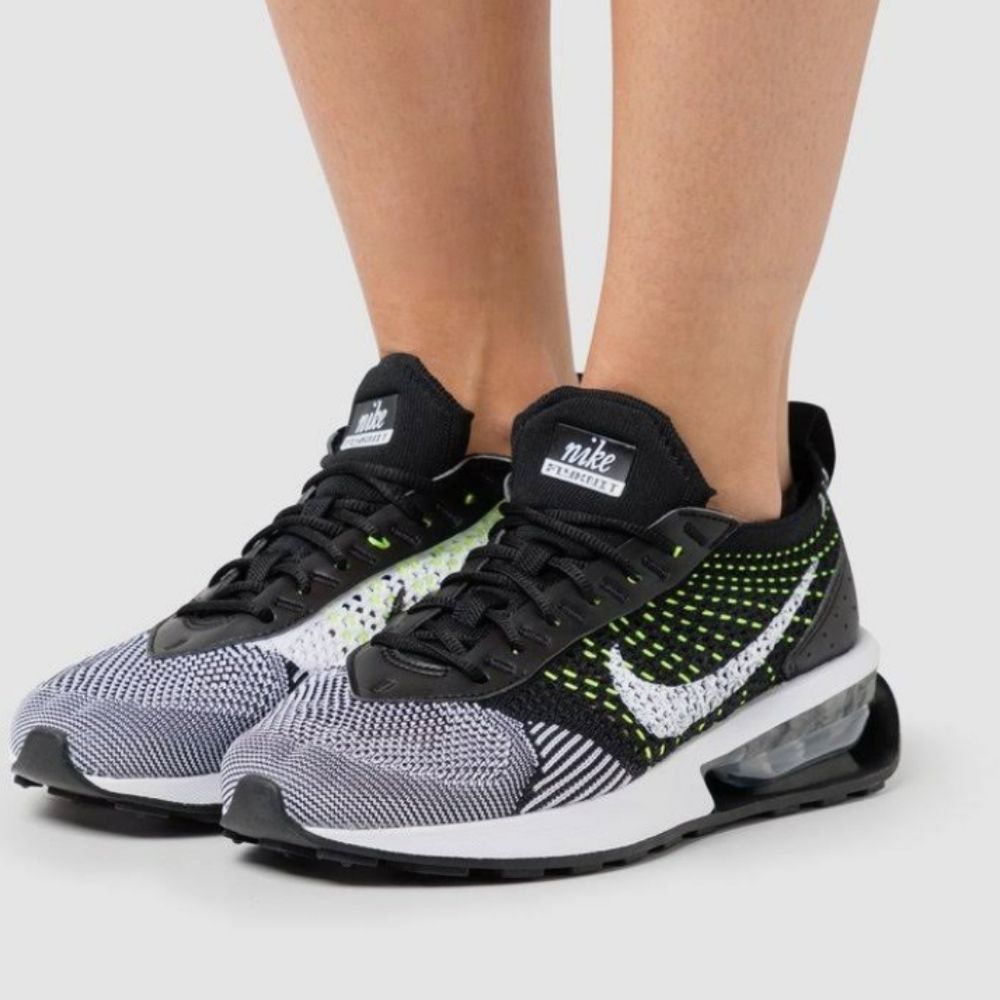 Nike Air Max Fly Knit‎ Racer- Black/Bolt/White - Picture 6 of 15